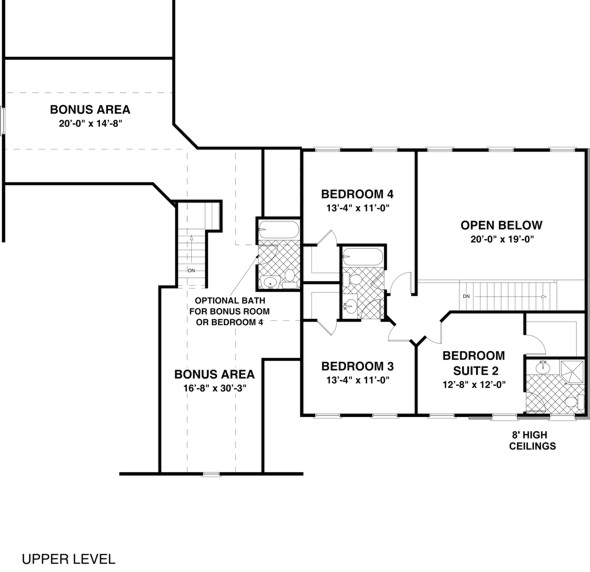 Upper Level Floorplan image of Pohlman Place House Plan